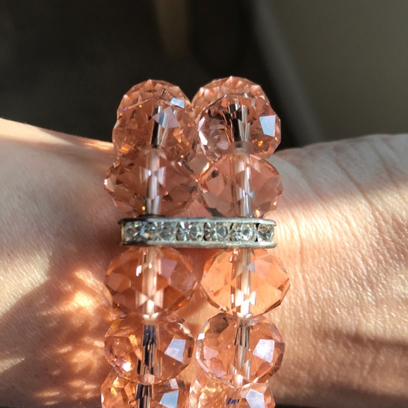 Lisa Jones elastic jeweled bracelet w/rhinestone - Picture 3 of 8